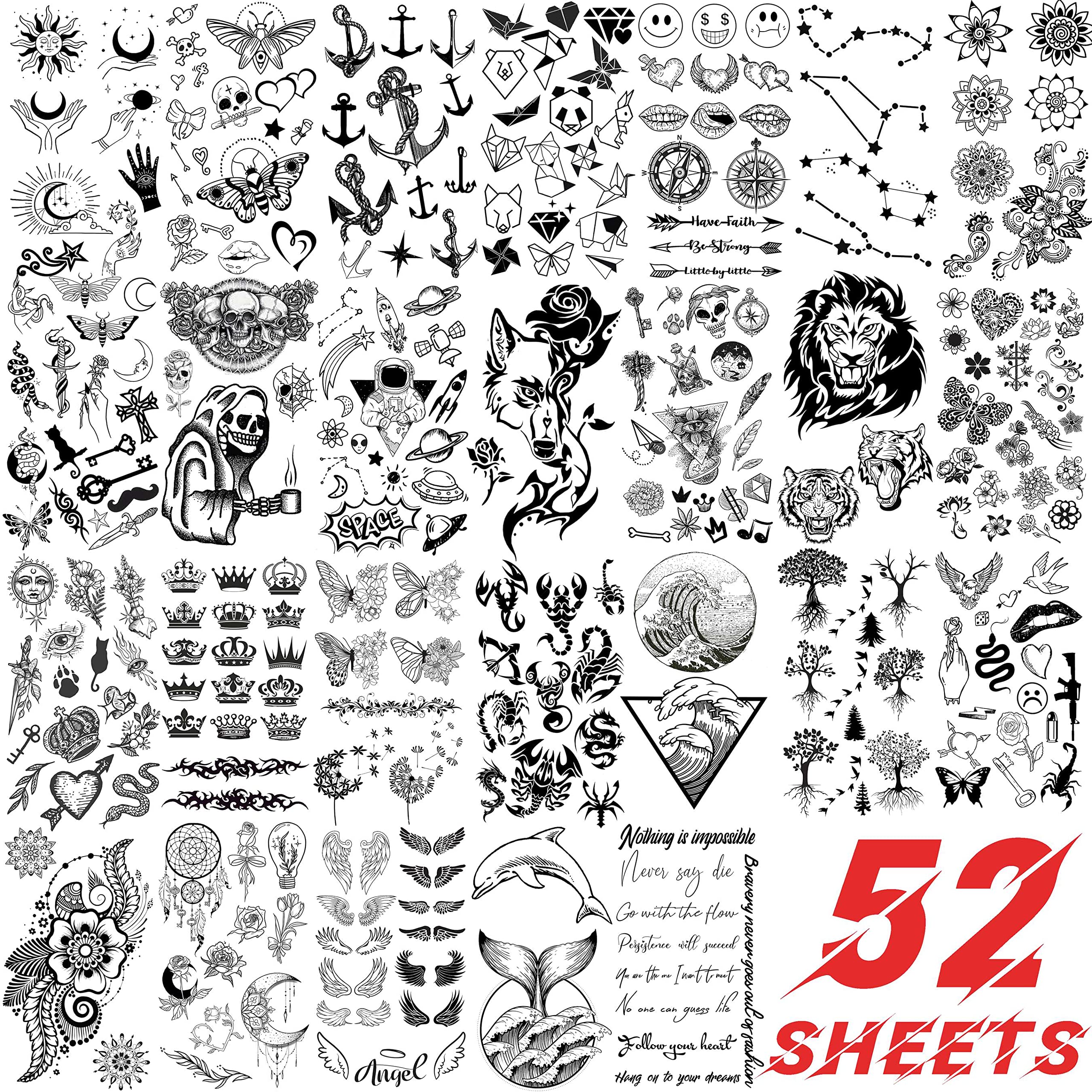 EGMBGM dragon tattoo sheets bring bold fantasy style for parties and cosplay.