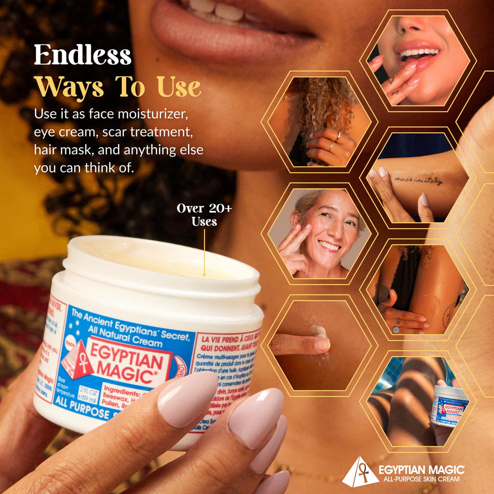 Egyptian Magic cream after-shave application providing soothing relief for skin.