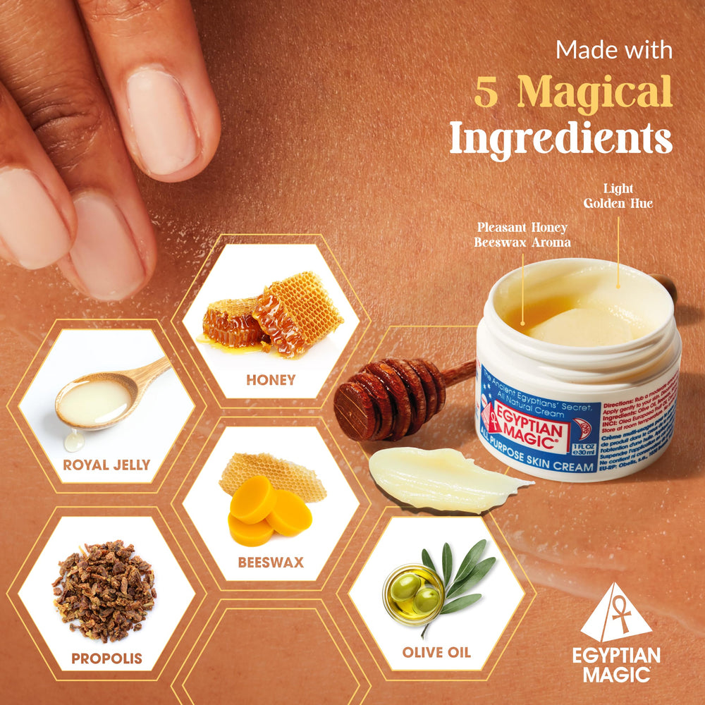 Egyptian Magic cream lip balm usage supporting smooth, nourished lips.