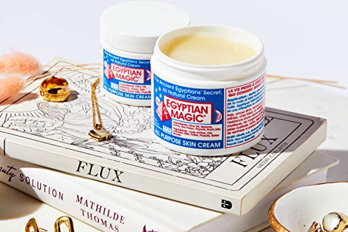 Egyptian Magic eye cream application for gentle brightness.