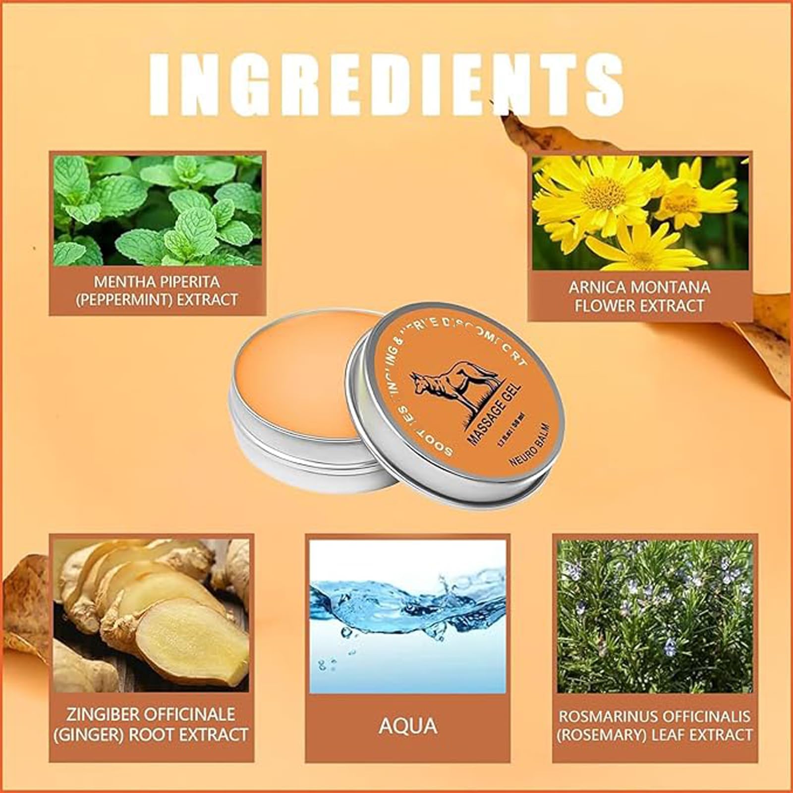 EHAUTO Therawolf Relief Balm ingredients highlight arnica camphor chamomile