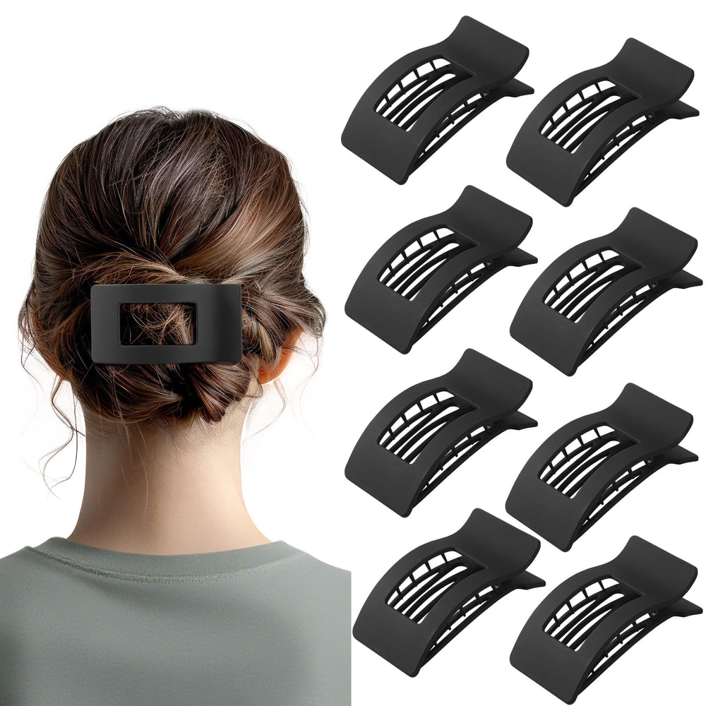Ehaler 8-pack French flat hair clips—strong grip for all hair types, all-day hold.