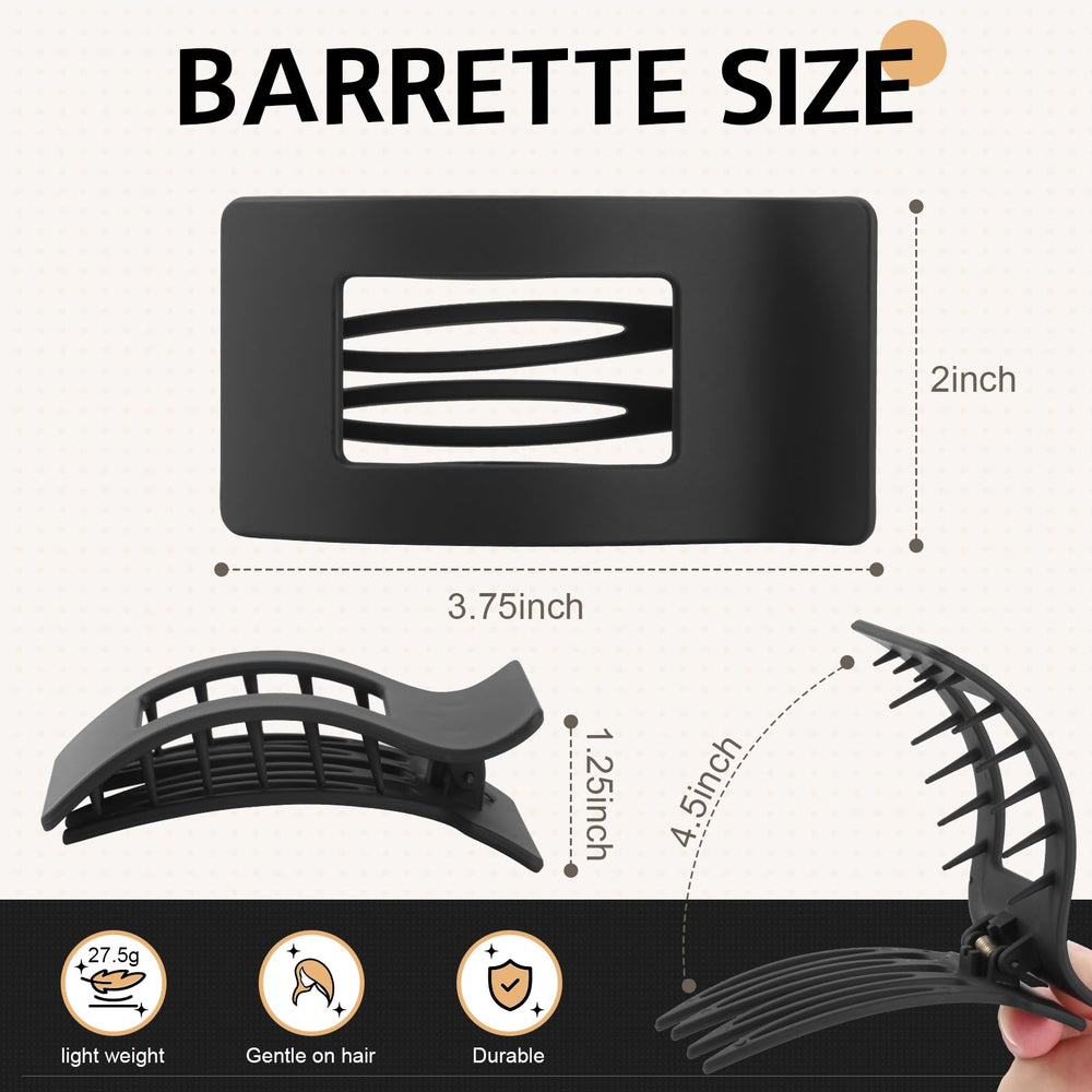 Ehaler large matte clips, minimalist design, suitable for both thick and thin hair.