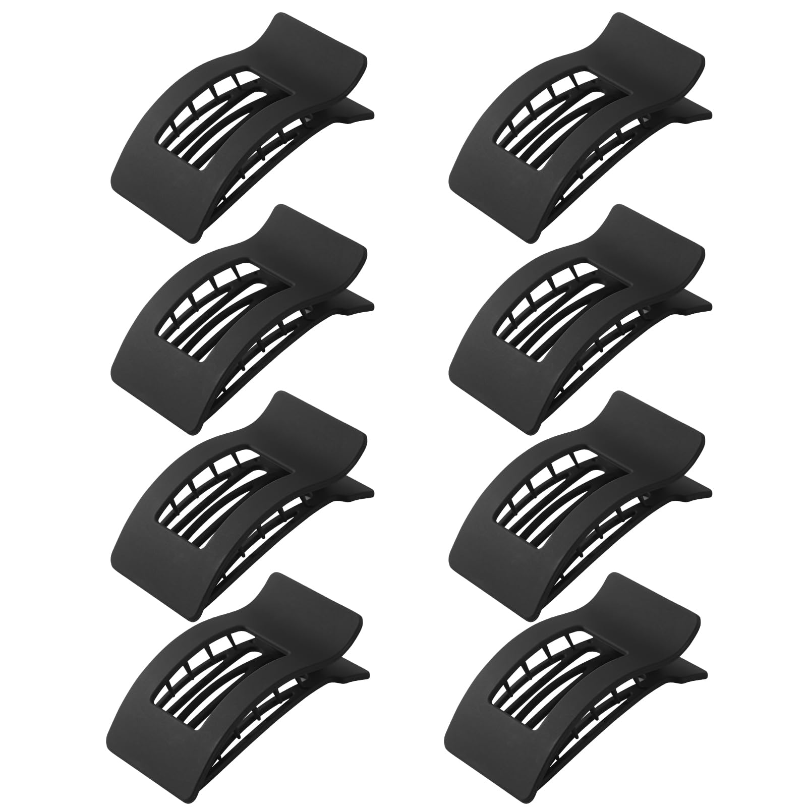 Ehaler matte black clips complement a polished minimalist wardrobe.