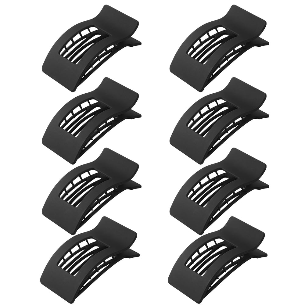 Ehaler matte black clips complement a polished minimalist wardrobe.