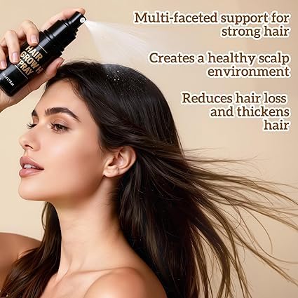EHAUTO Hair Growth Spray bathroom-setup suggests an easy daily routine.