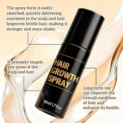 EHAUTO Hair Growth Spray hair-shine close-up highlights softer, shinier strands.