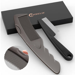 EHBELIF dandruff comb 2pc set in box, ready gift for scalp care