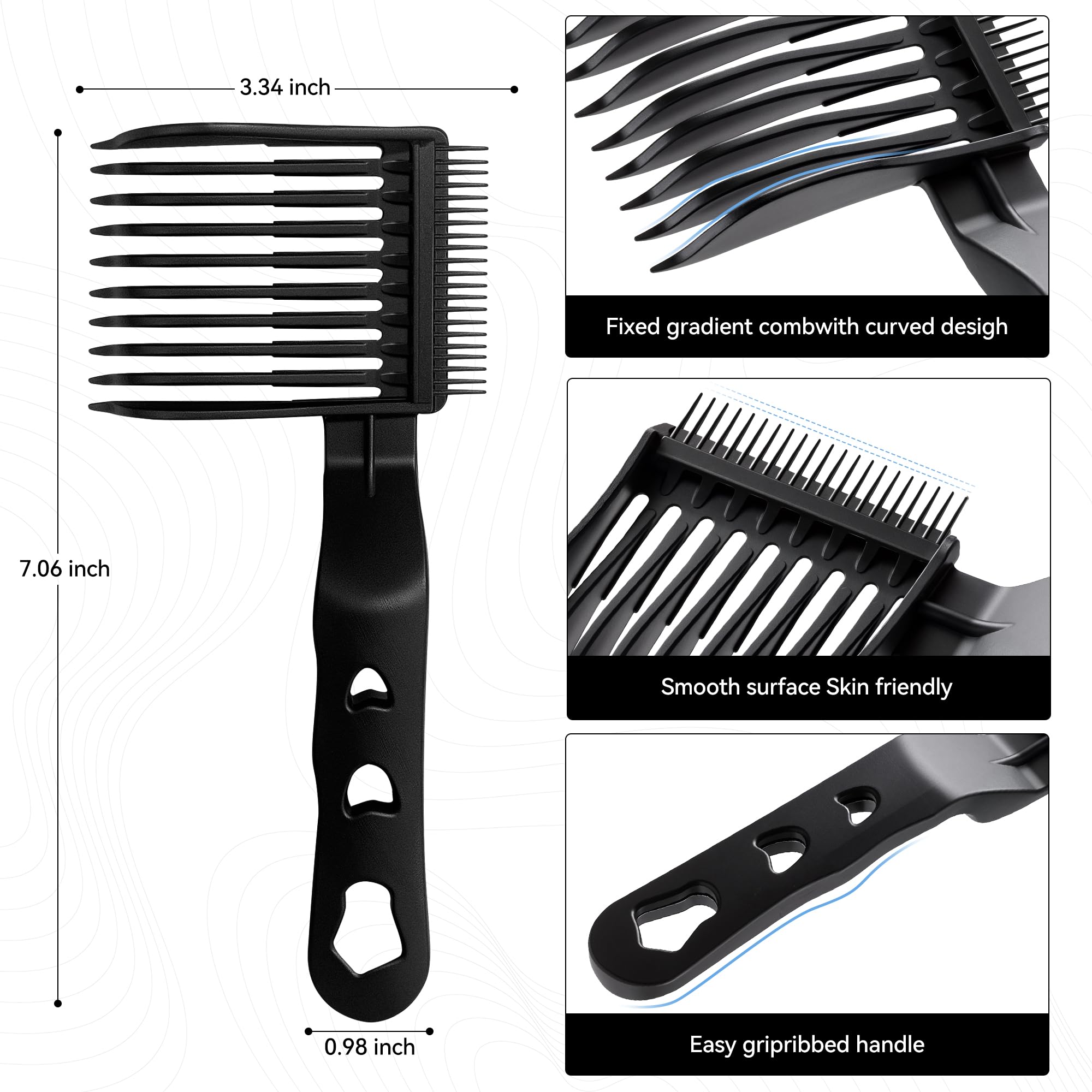 EHBELIF Blend Friend Fade Comb Set heat-resistant anti-static design minimizes frizz