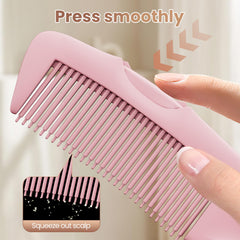 EHBELIF hollow-tooth design close-up shows effortless debris collection during scalp massage.