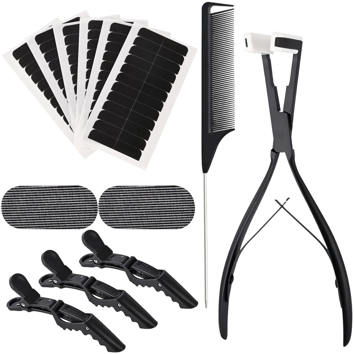 EHDIS hair extensions tools kit plier closeup with stainless steel jaws for precise sealing