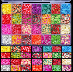 EHOPE fruit slices storage box displaying 28 styles for organized nail art prep
