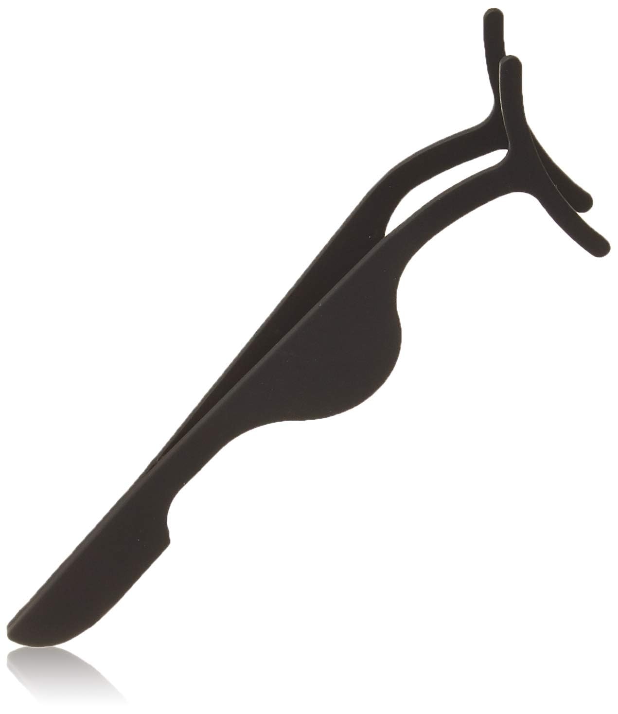 EIAKE eyelash-extension tweezers in black with ergonomic grip for secure lash handling.