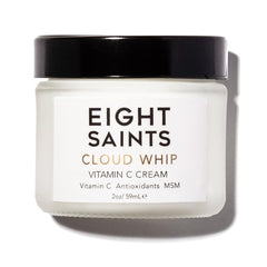 Eight Saints Cloud Whip bottle close-up for hydration and brightening.