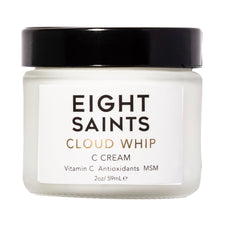 Eight Saints Cloud Whip jar closeup highlighting rich hydration for daily skin care.
