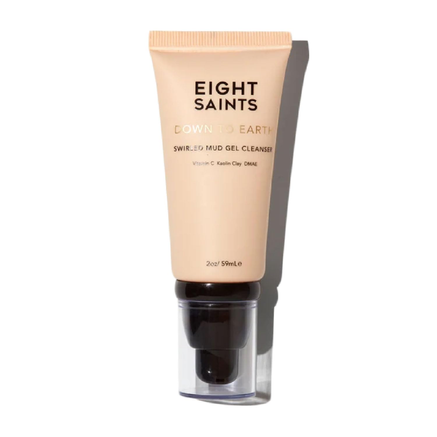 Eight Saints Down To Earth Mud Gel Face Wash bottle pour for a balanced cleanse and oil control