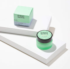 Eight Saints eye cream natural ingredients like aloe and green tea care.