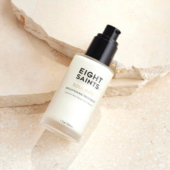 Eight Saints Soulmate hyaluronic acid glow highlights deep hydration and plumpness.
