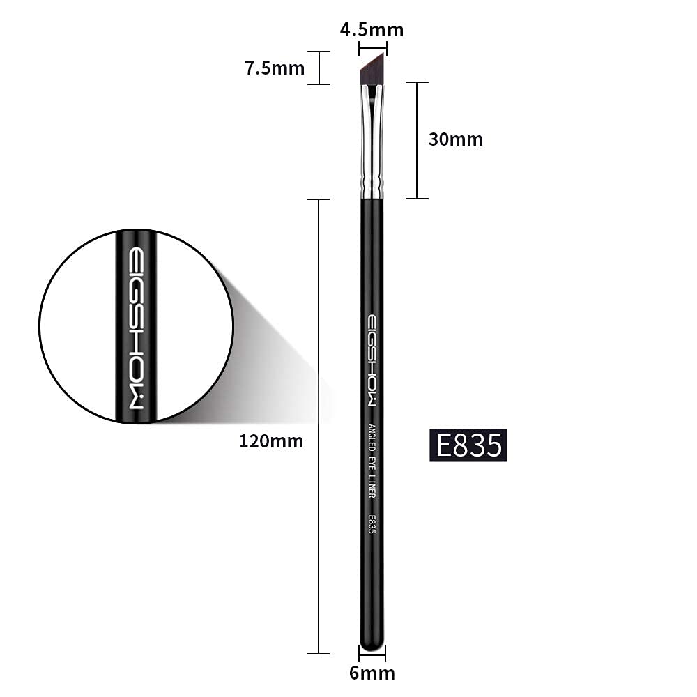 EIGSHOW Eyeliner Brush handmade wooden handle offers comfortable grip during application.
