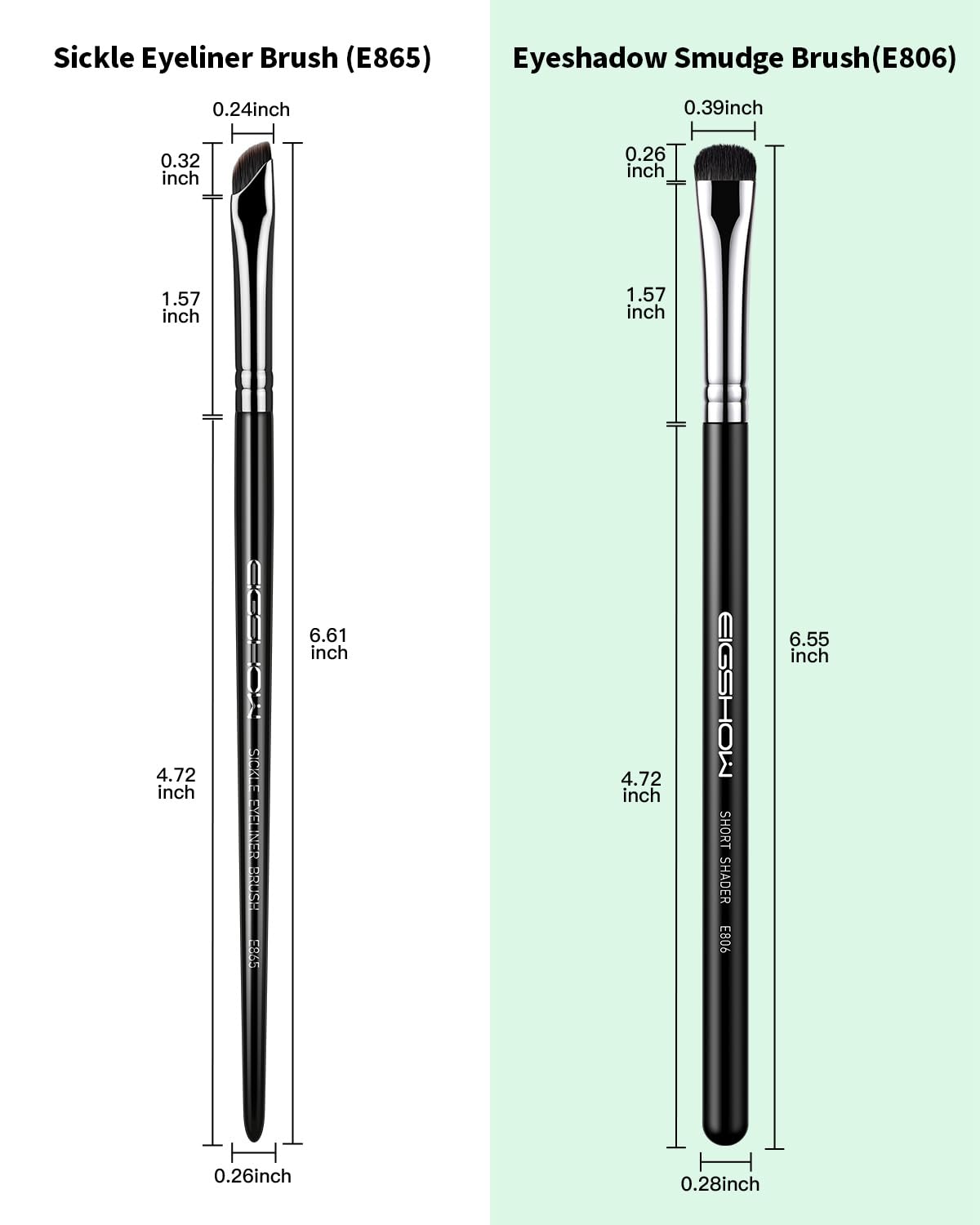 EIGSHOW eyeshadow smudge brush dense tip for smoky lash-line blending.