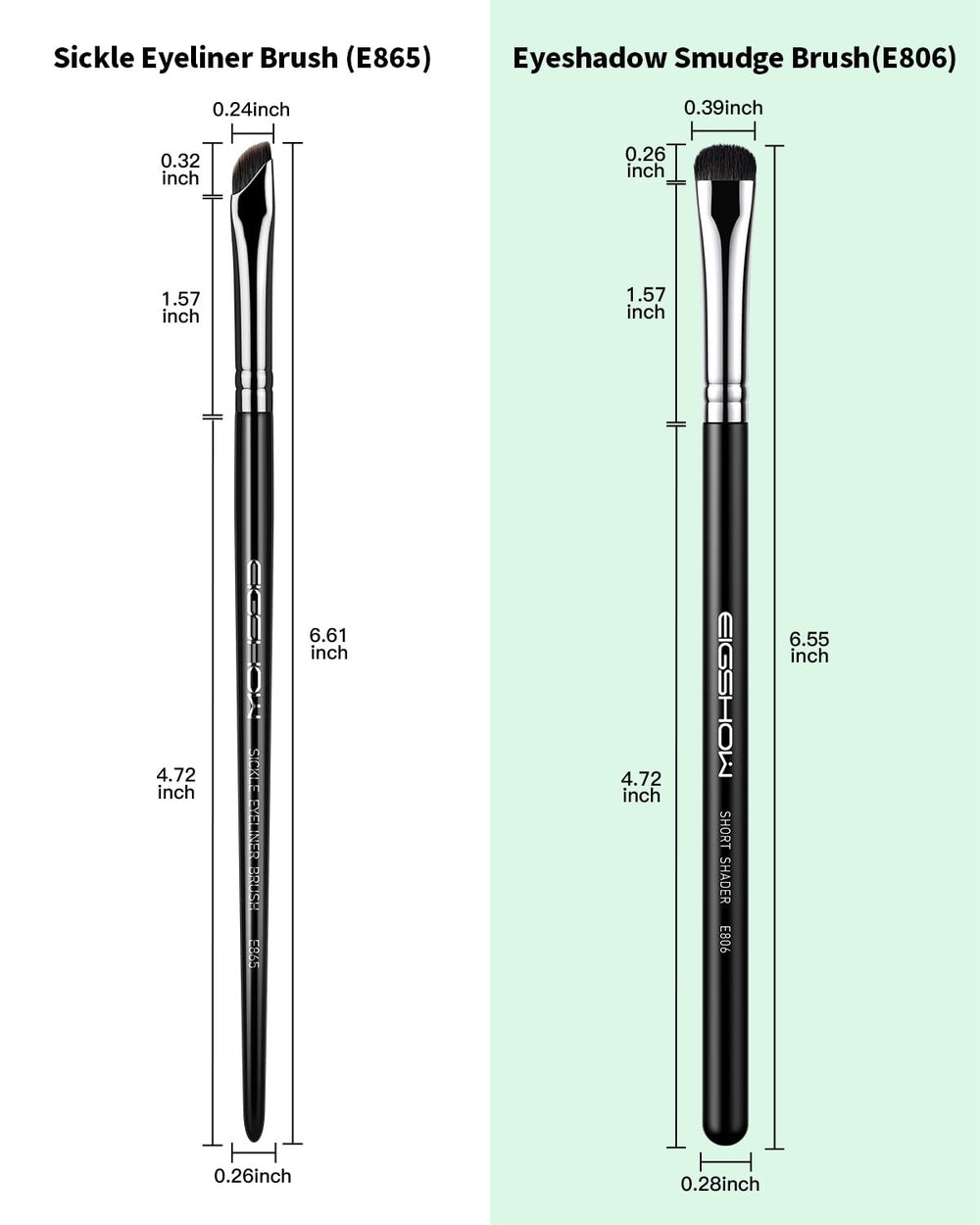 EIGSHOW eyeshadow smudge brush dense tip for smoky lash-line blending.