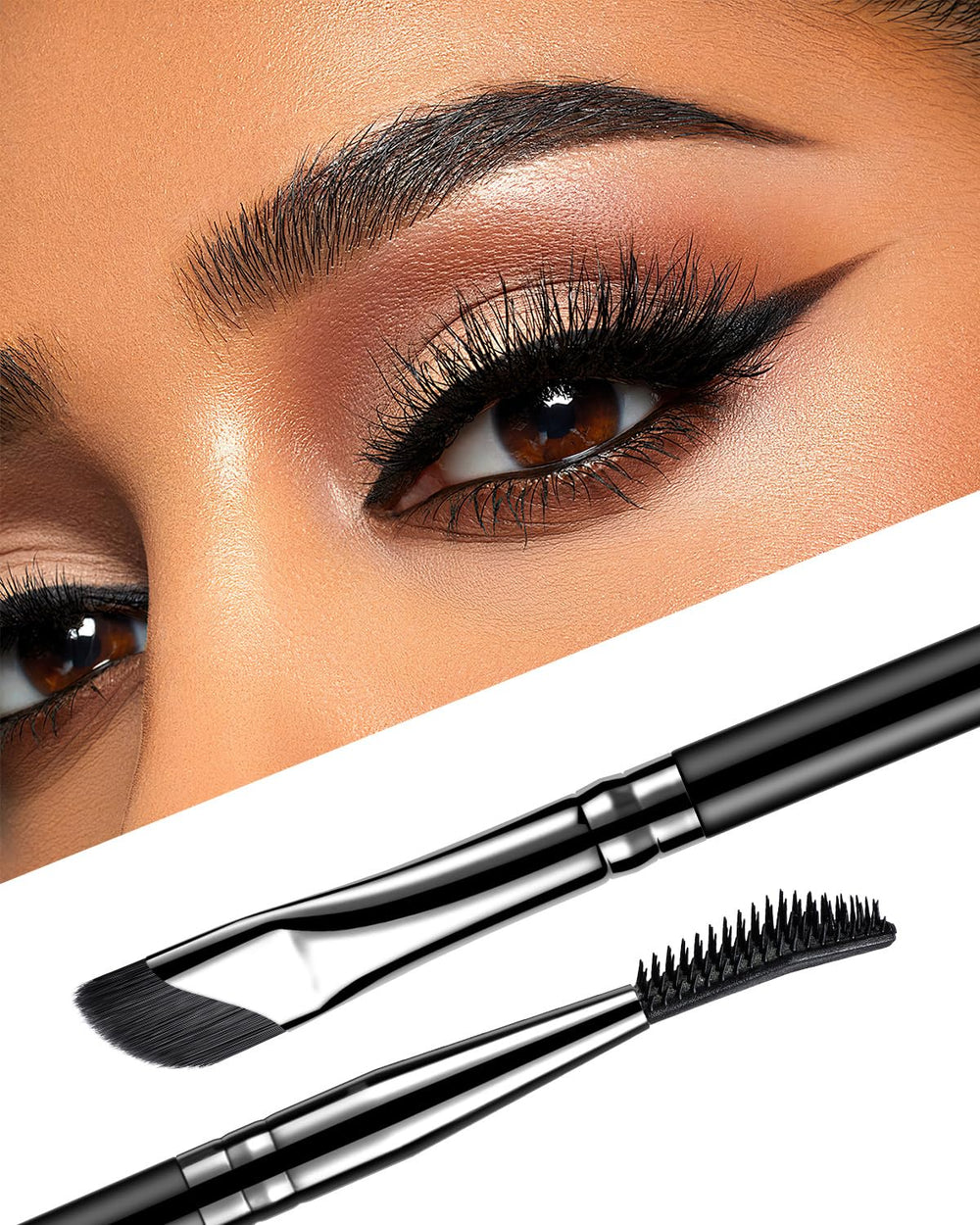 EIGSHOW portable brow tool fits in a makeup bag for on-the-go touchups