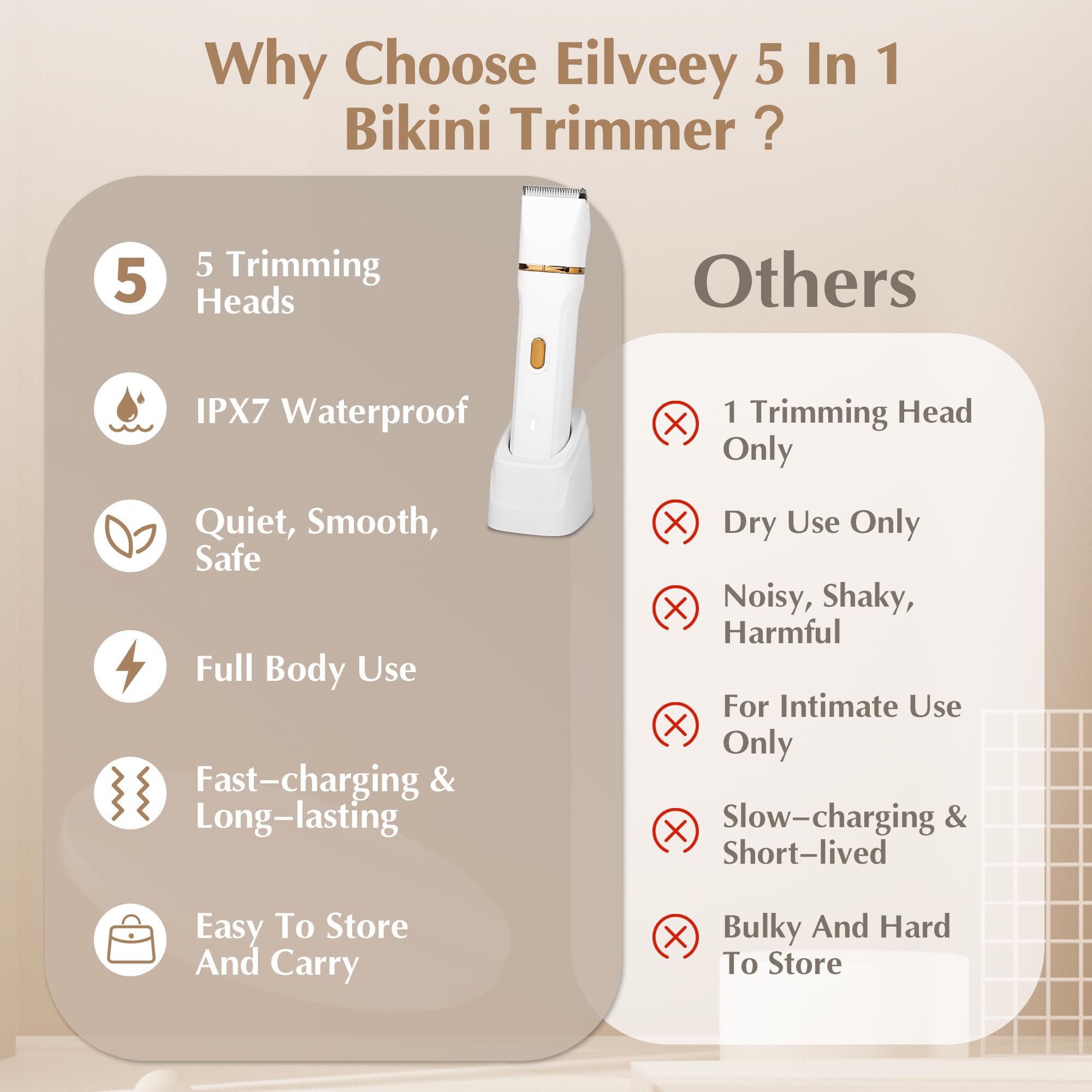 EiLVEEY USB charging base powers quick top-ups on the go.