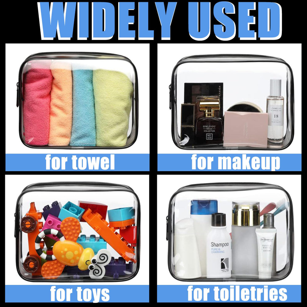 Eilyliafe PVC clear makeup pouch offers durable scratch-resistant storage