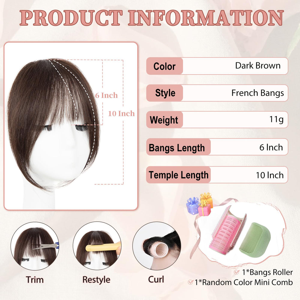 EINAEY bangs closeup shows authentic texture and subtle matte finish for everyday wear.