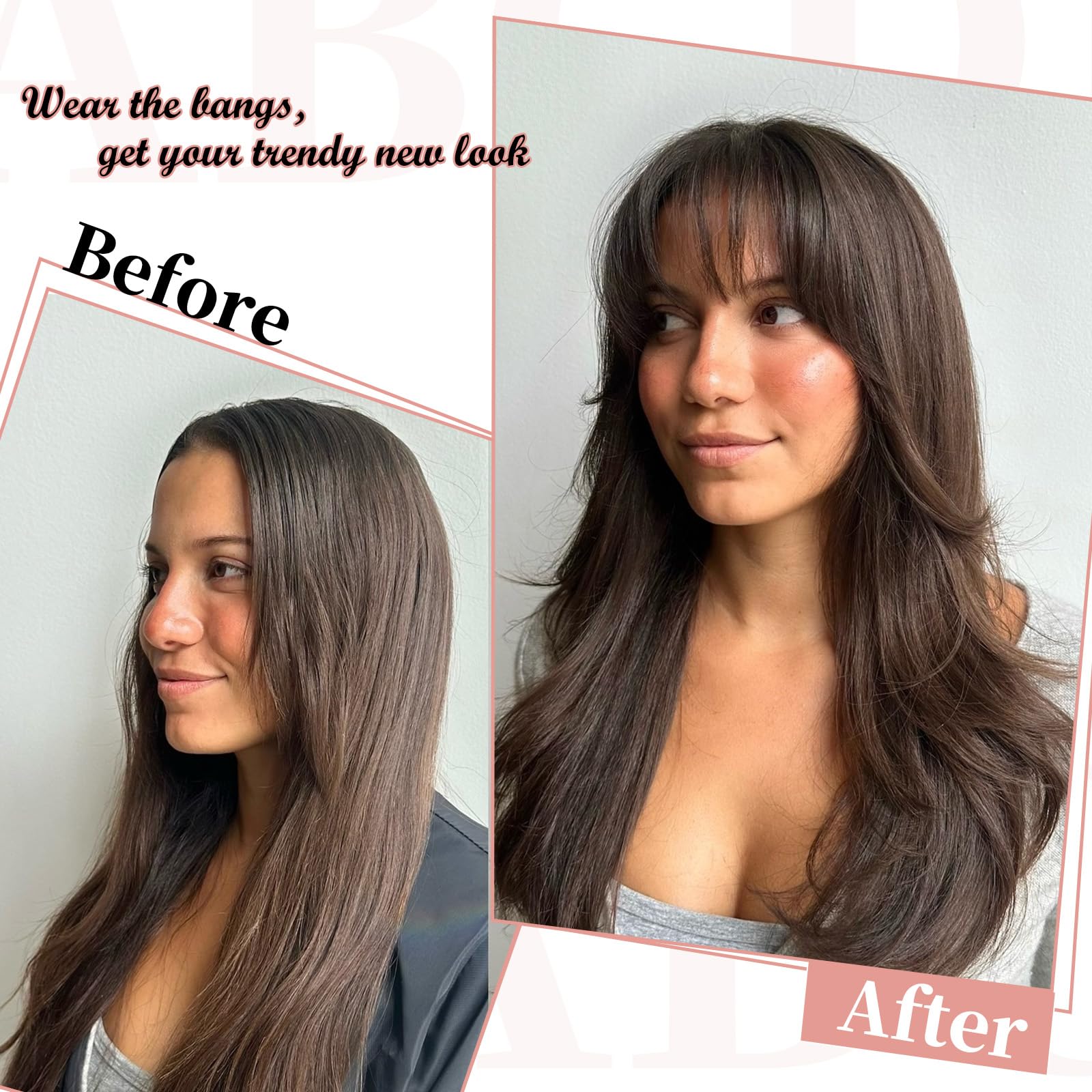 EINAEY clip-in bangs demonstrates quick transformation in seconds