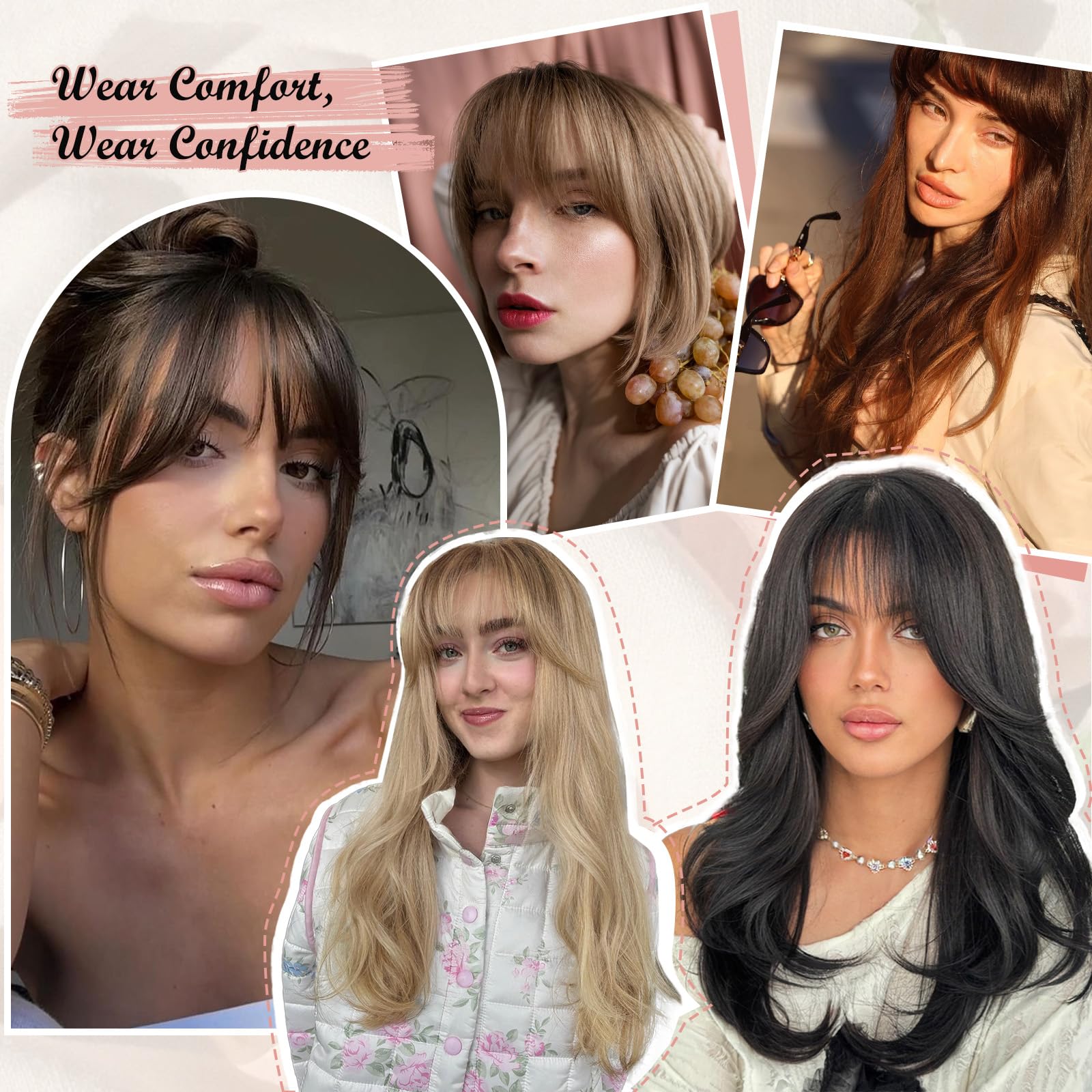 EINAEY Clip-In Bangs length-variation option demonstrates versatile styling potential.