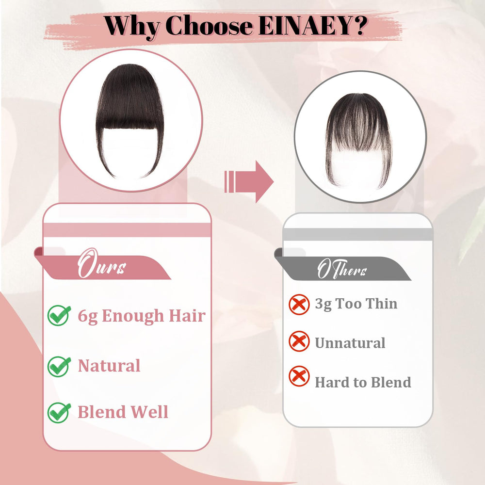 EINAEY temples detail highlights curved fringe shaping