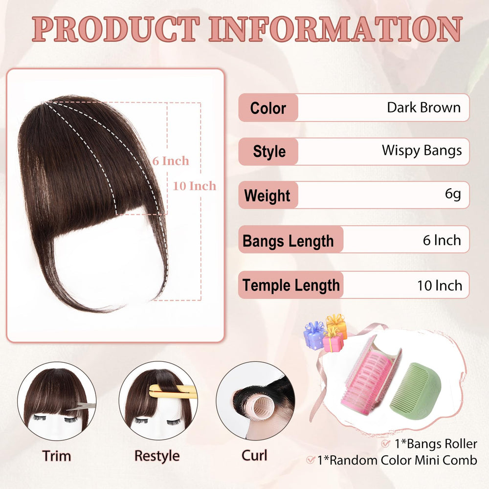 EINAEY wispy fringe on forehead for soft everyday volume