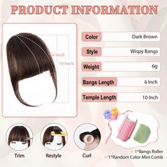 EINAEY wispy fringe on forehead for soft everyday volume