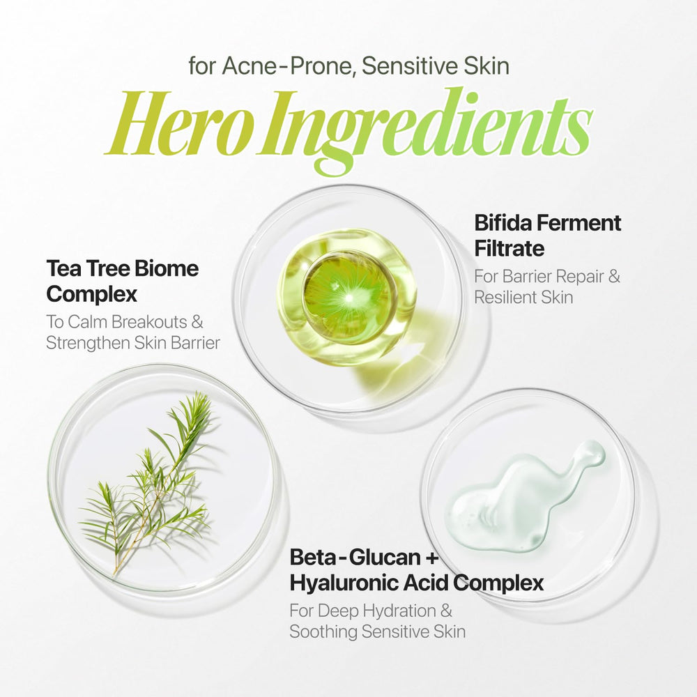 EIOM sebum-control-visual-lift demonstrates shine reduction on skin.