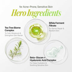 EIOM sebum-control-visual-lift demonstrates shine reduction on skin.