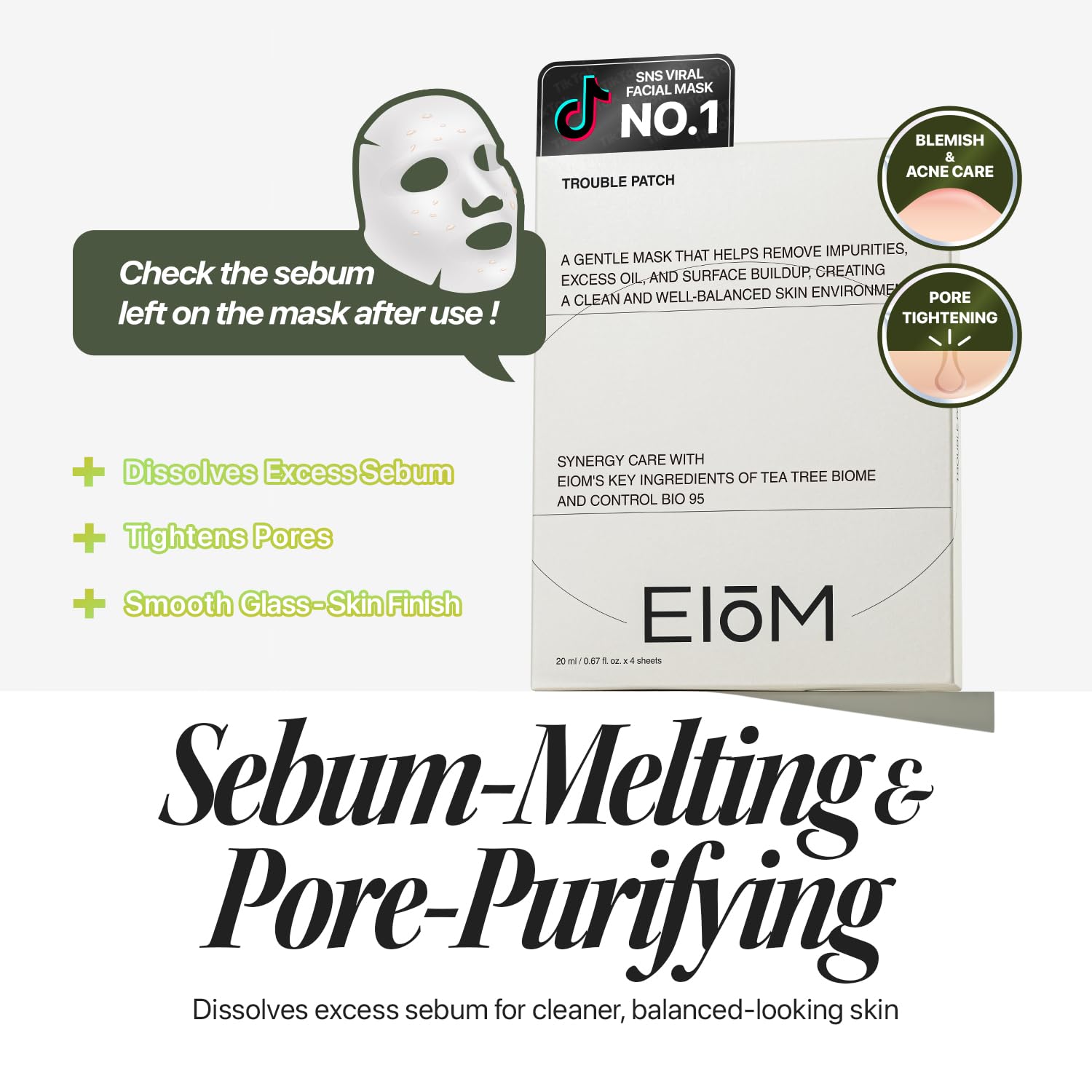 EIOM Tea Tree Biome calming-balance scene for refreshed, balanced skin.