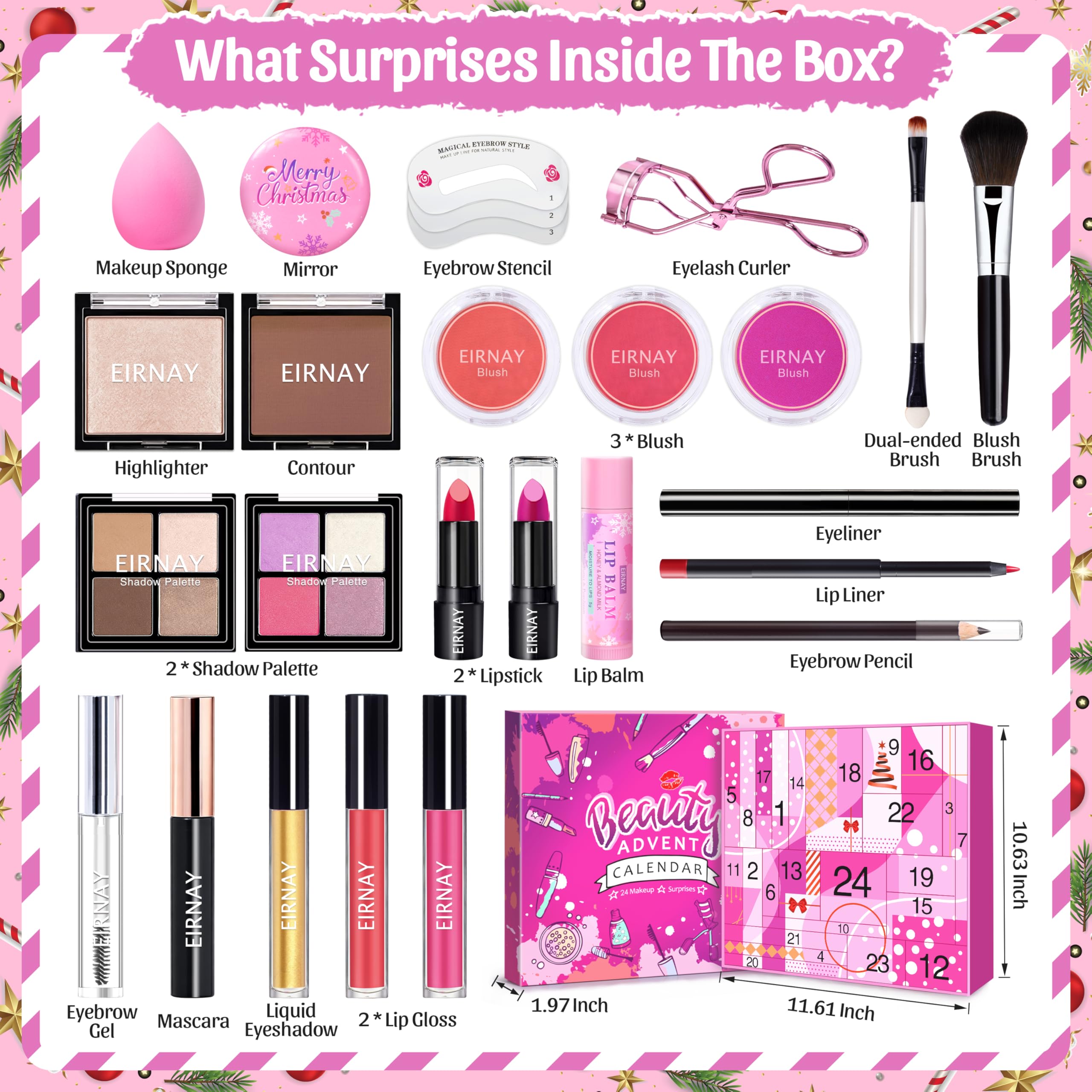EIRNAY eyeshadow palette with vibrant shades for everyday glam
