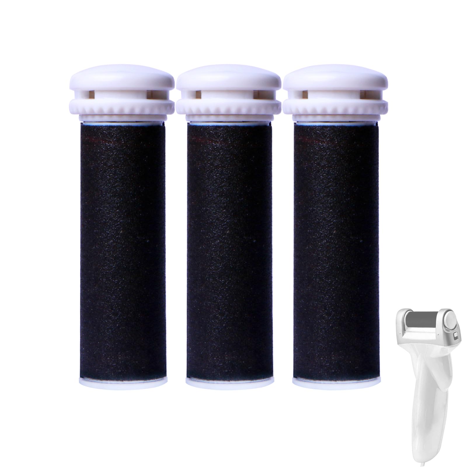 Eiszhjk 3-pack replacement rollers compatible with Emjoi Micro Pedi for at-home smoothing
