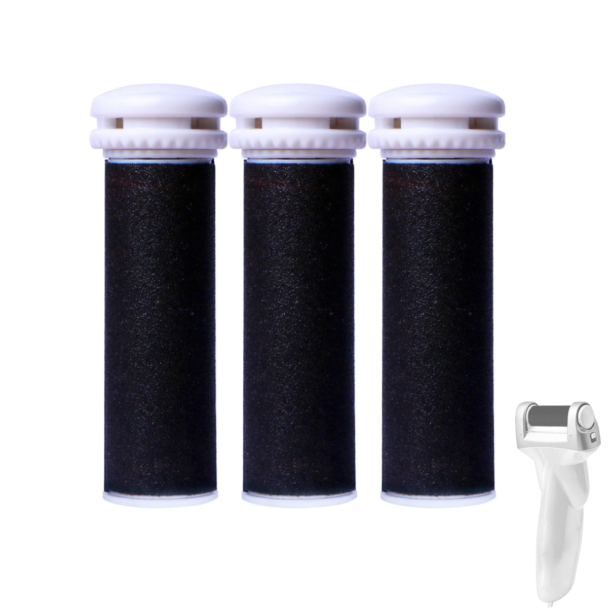 Eiszhjk 3-pack replacement rollers compatible with Emjoi Micro Pedi for at-home smoothing