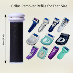 Eiszhjk coarse mineral-infused roller surface providing gentle exfoliation for feet