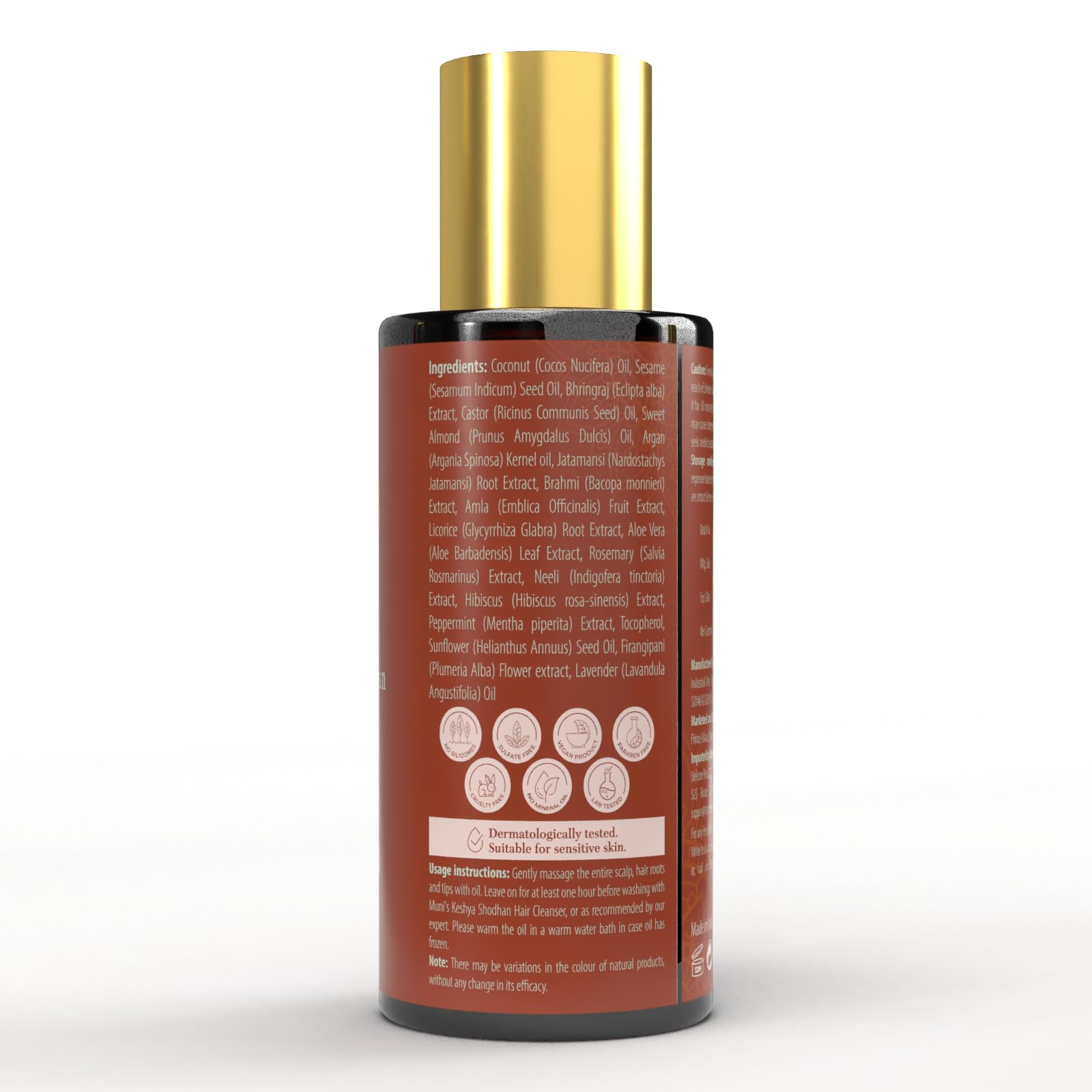 EKMIVEDA ingredients hero shot listing Brahmi Jatamansi for scalp health.