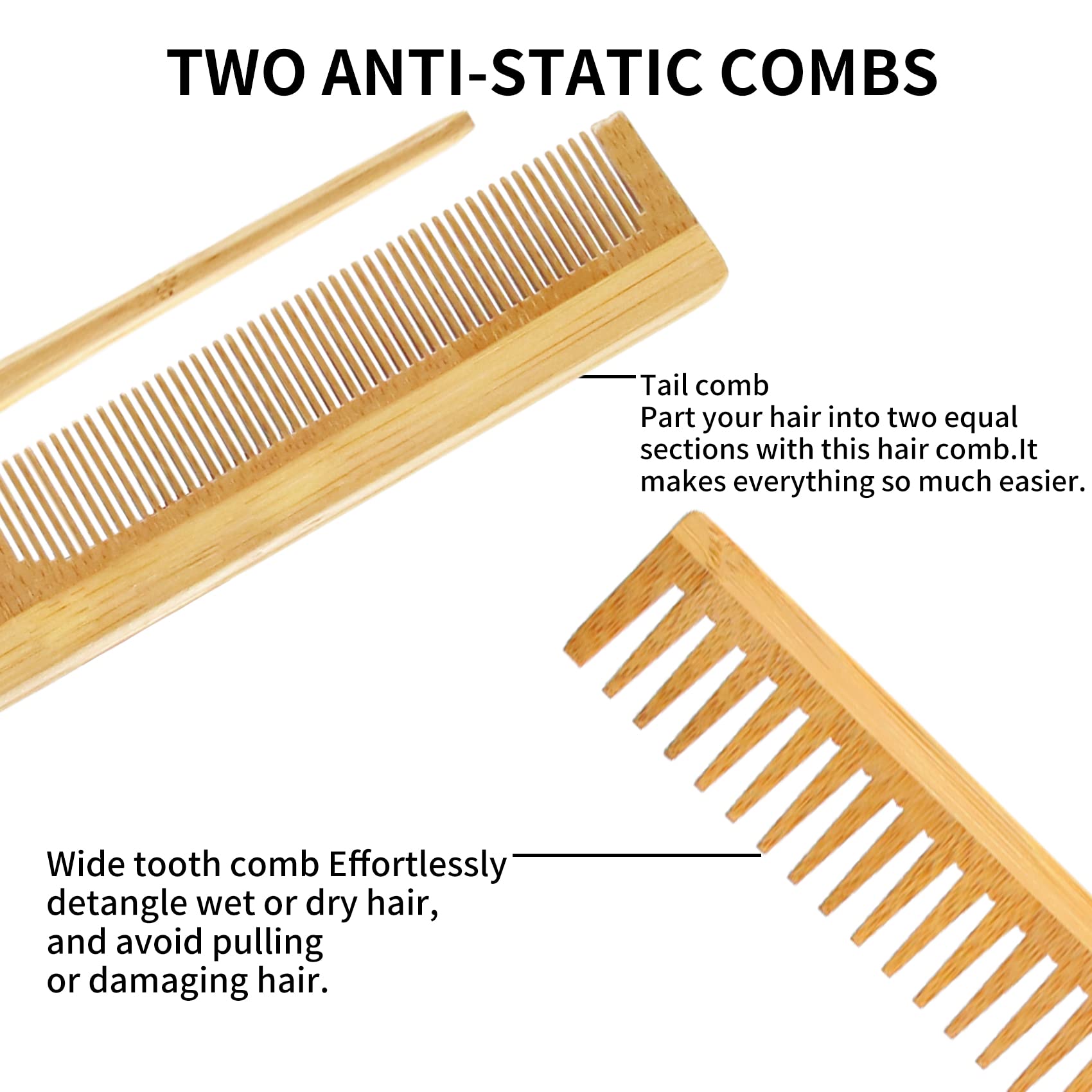EKONAER bamboo brush set gift-pack packaging for versatility