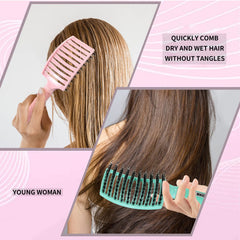 EKONAER detangling brush nylon pin detangler eases thick knots
