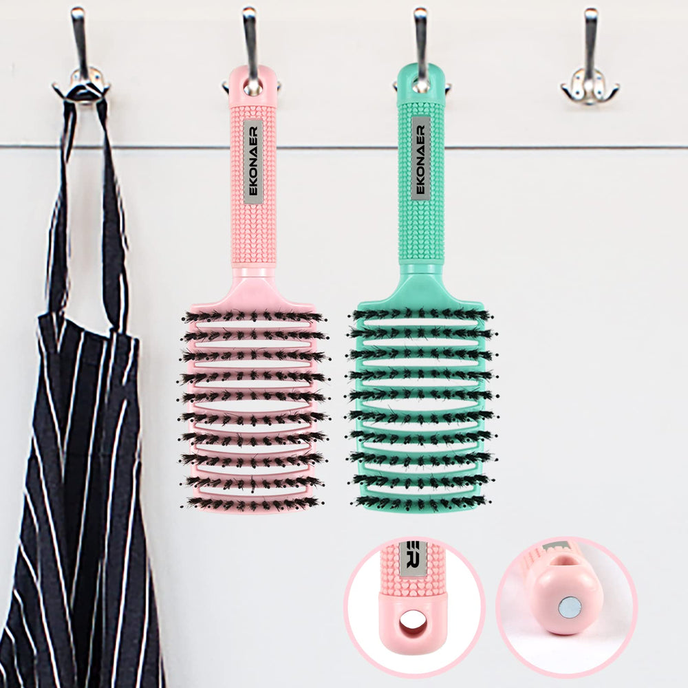 EKONAER detangling brush rubber handle non-slip grip