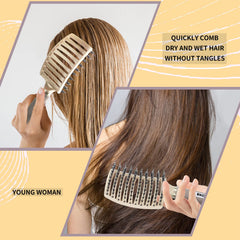 EKONAER detangling brush vented design closeup speeds drying and reduces heat damage
