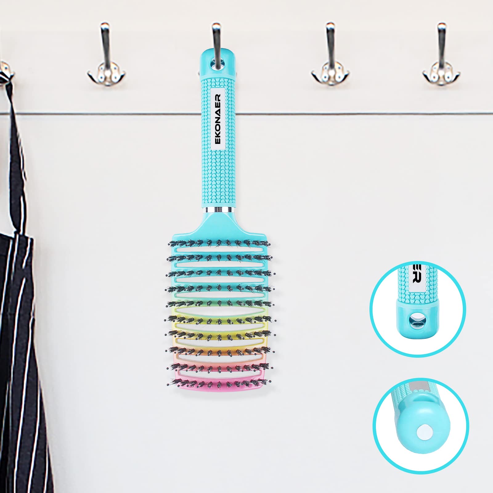 EKONAER detangler works on wet or dry hair for adults and kids.