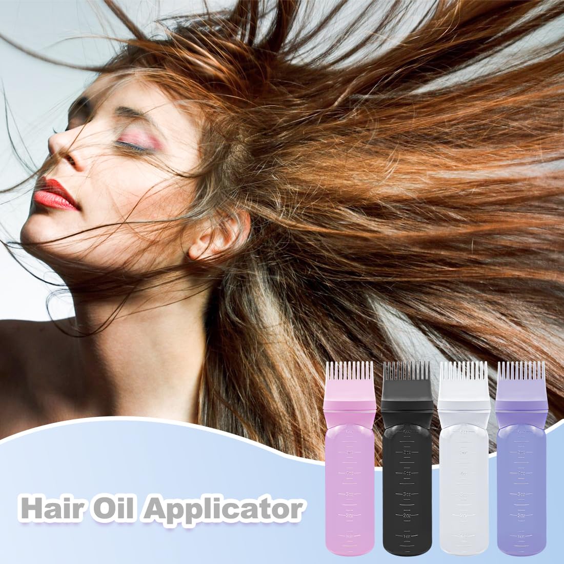 elane hair oil applicator in use – controlled flow for targeted scalp nourishment