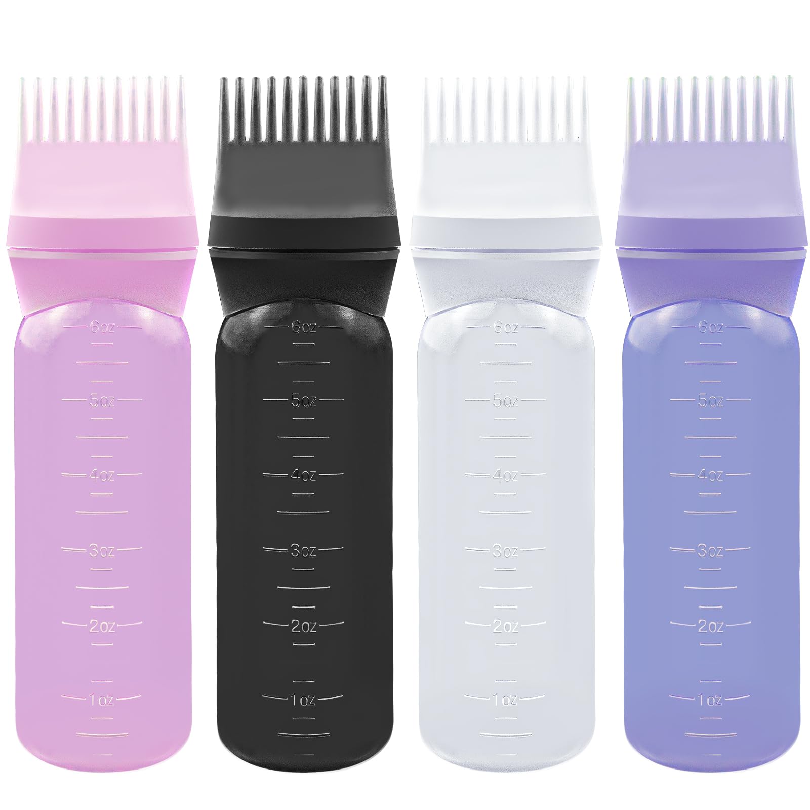 elane root comb applicator bottle black – precise dye application with gentle scalp massage