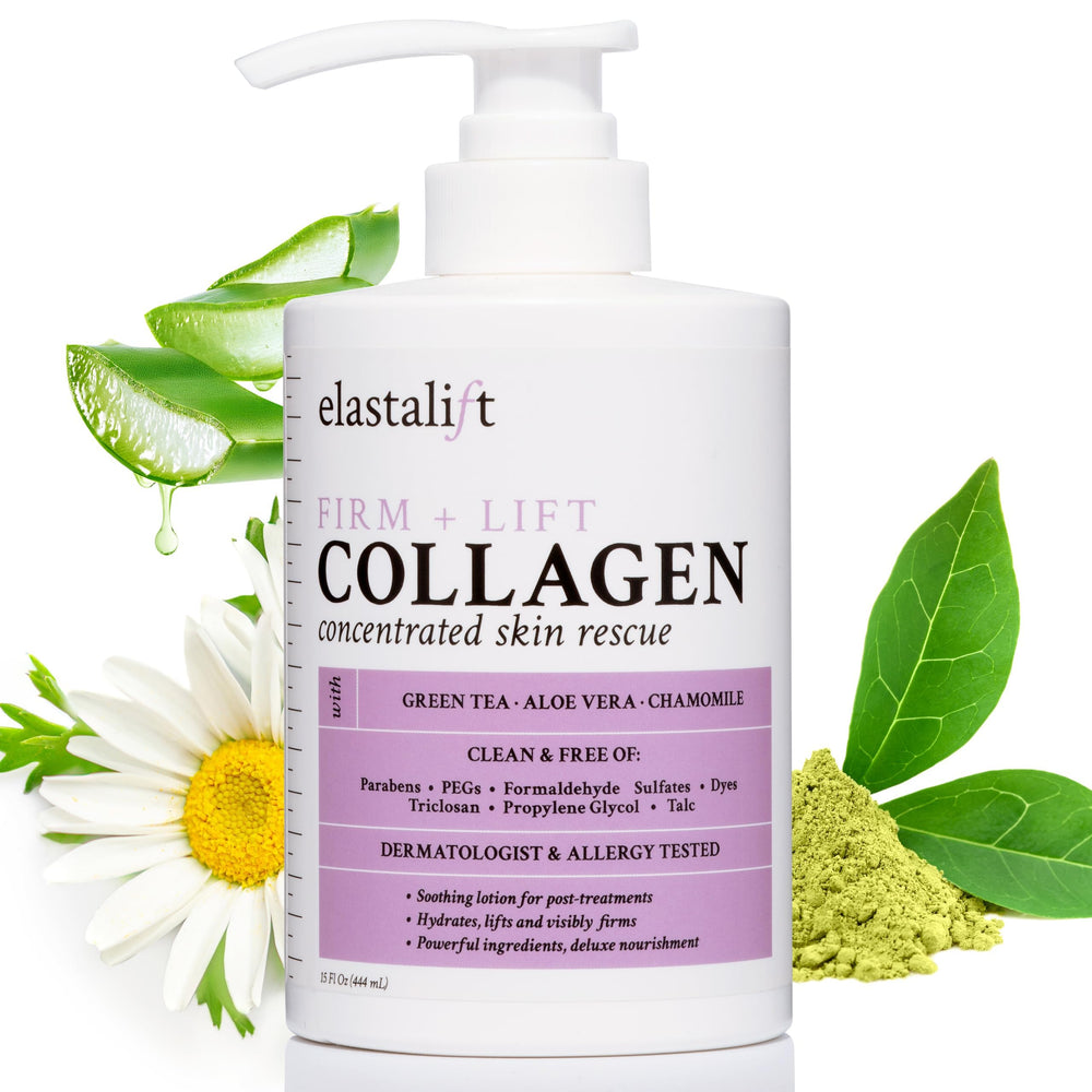 Elastalift Collagen Cream bottle highlights fragrance-free formula for smooth, hydrated skin.